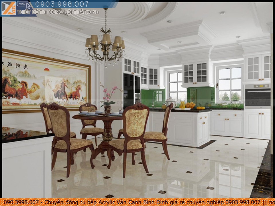 Chuyên đóng tủ bếp Acrylic Vân Canh Bình Định giá rẻ chuyên nghiệp 0903.998.007