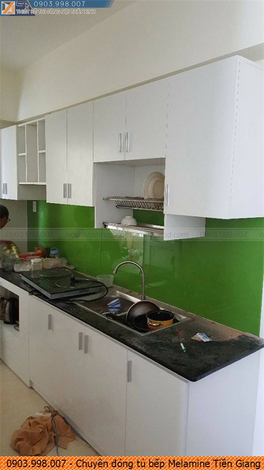 Chuyên đóng tủ bếp Melamine Tiền Giang hiện đại chuyên nghiệp 0903.998007