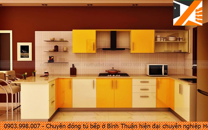 Chuyên đóng tủ bếp ở Bình Thuận hiện đại chuyên nghiệp Hotline 0903998007