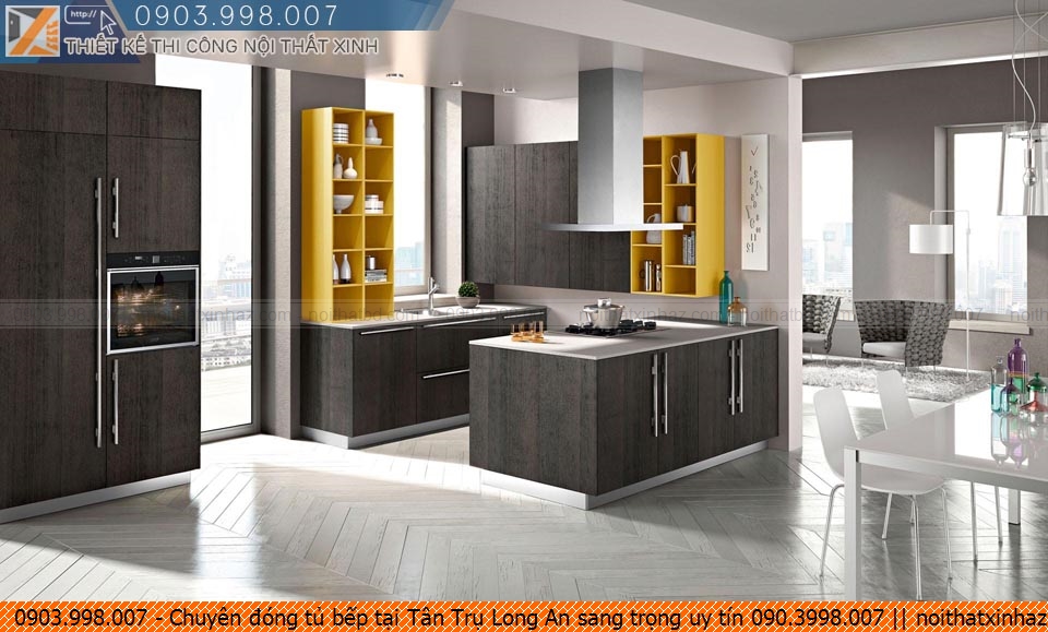 Chuyên đóng tủ bếp tại Tân Trụ Long An sang trọng uy tín 090.3998.007