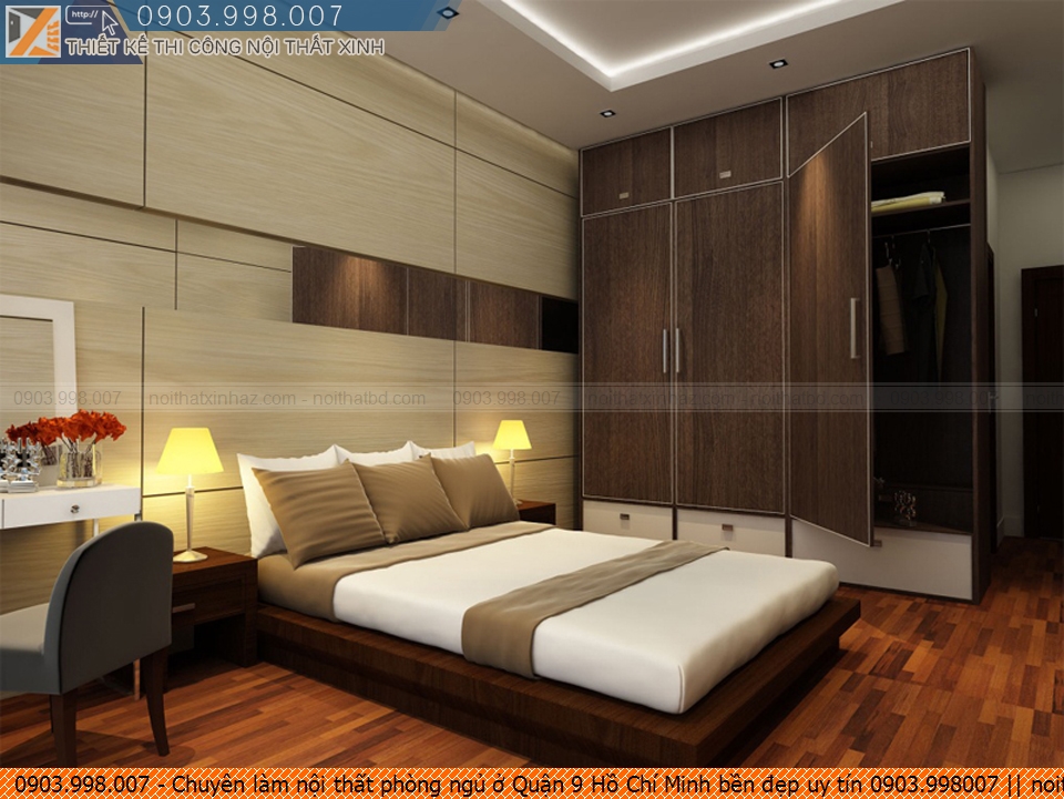 Chuyên làm nội thất phòng ngủ ở Quận 9 Hồ Chí Minh bền đẹp uy tín 0903.998007