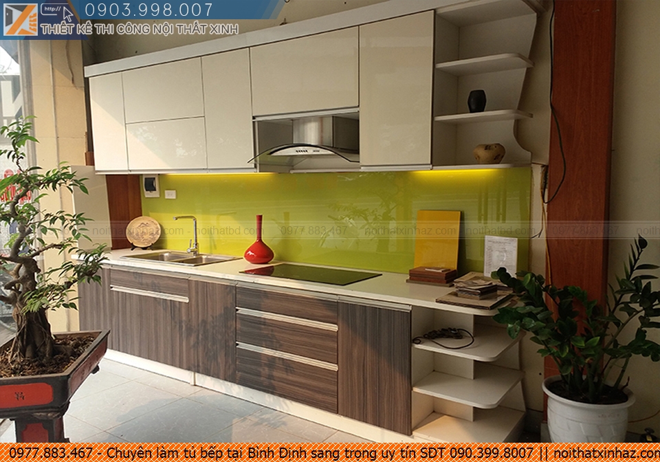 Chuyên làm tủ bếp tại Bình Định sang trọng uy tín SĐT 090.399.8007