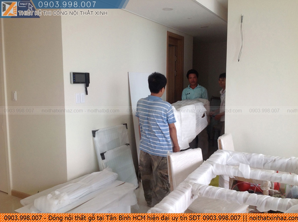 Đóng nội thất gỗ tại Tân Bình HCM hiện đại uy tín SĐT 0903.998.007