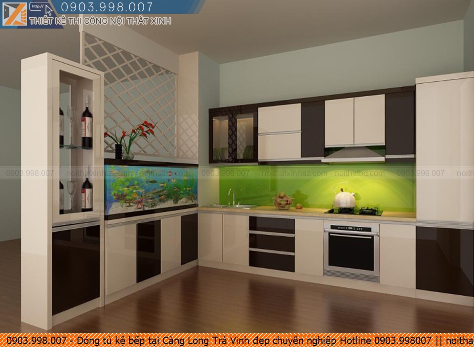 Đóng tủ kệ bếp tại Càng Long Trà Vinh đẹp chuyên nghiệp Hotline 0903.998007