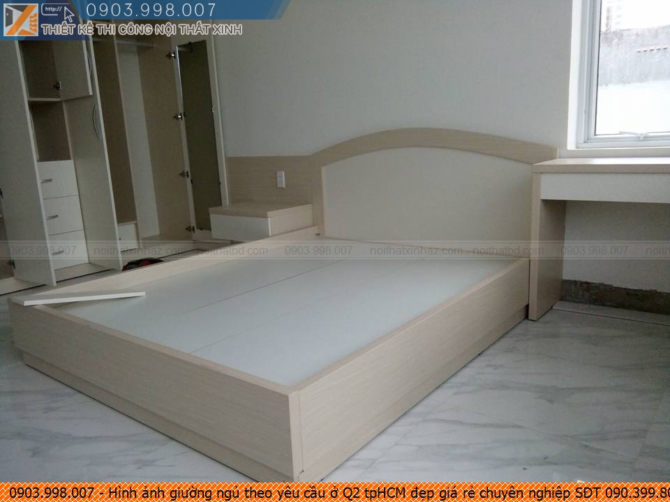 Hình ảnh giường ngủ theo yêu cầu ở Q2 tpHCM đẹp giá rẻ chuyên nghiệp SĐT 090.399.8007