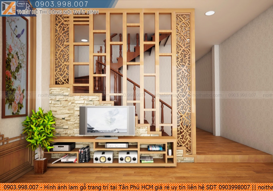 Hình ảnh lam gỗ trang trí tại Tân Phú HCM giá rẻ uy tín liên hệ SĐT 0903998007