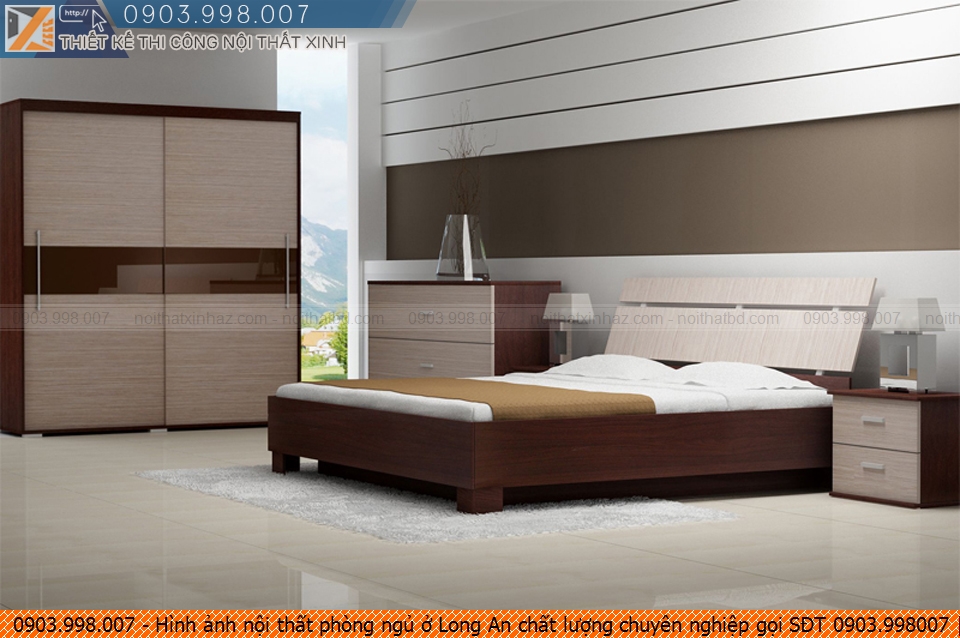 Hình ảnh nội thất phòng ngủ ở Long An chất lượng chuyên nghiệp gọi SĐT 0903.998007