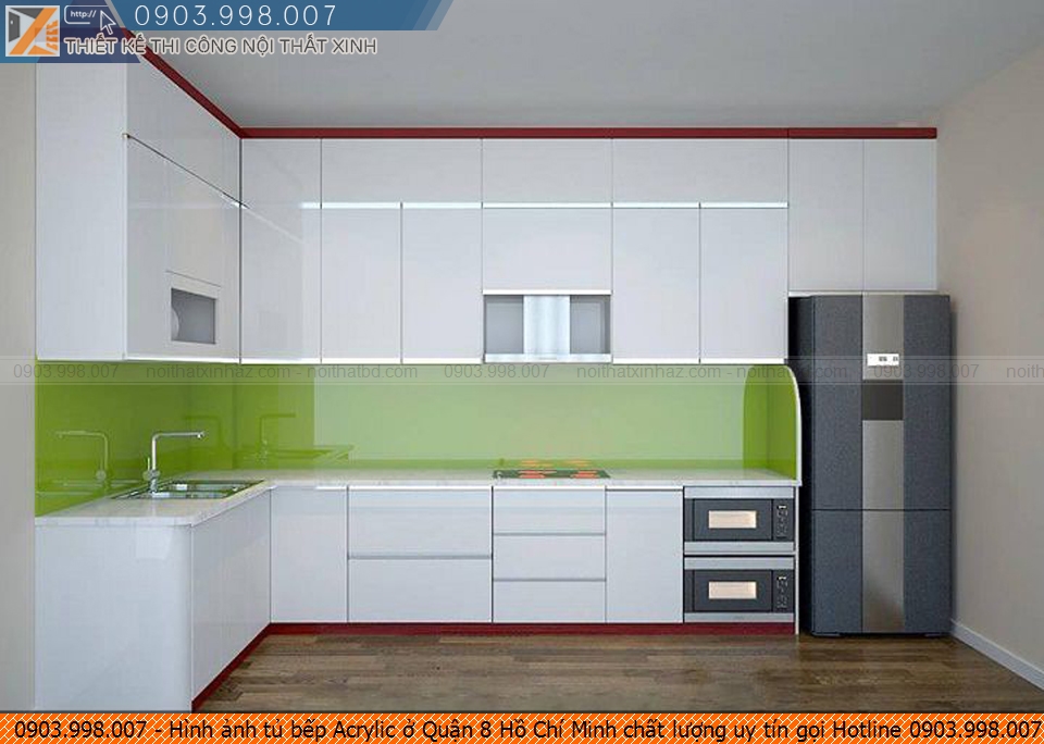 Hình ảnh tủ bếp Acrylic ở Quận 8 Hồ Chí Minh chất lượng uy tín gọi Hotline 0903.998.007