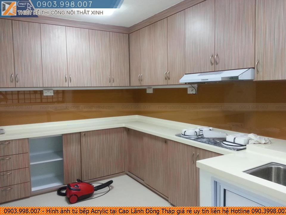 Hình ảnh tủ bếp Acrylic tại Cao Lãnh Đồng Tháp giá rẻ uy tín liên hệ Hotline 090.3998.007