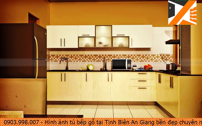 Hình ảnh tủ bếp gỗ tại Tịnh Biên An Giang bền đẹp chuyên nghiệp Hotline 0903998007