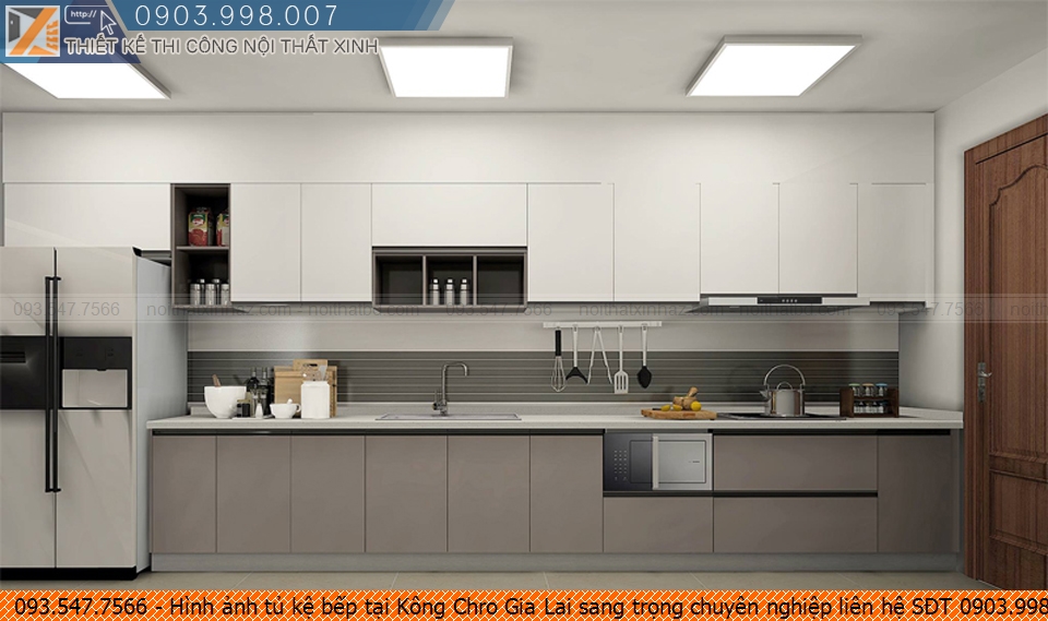 Hình ảnh tủ kệ bếp tại Kông Chro Gia Lai sang trọng chuyên nghiệp liên hệ SĐT 0903.998007