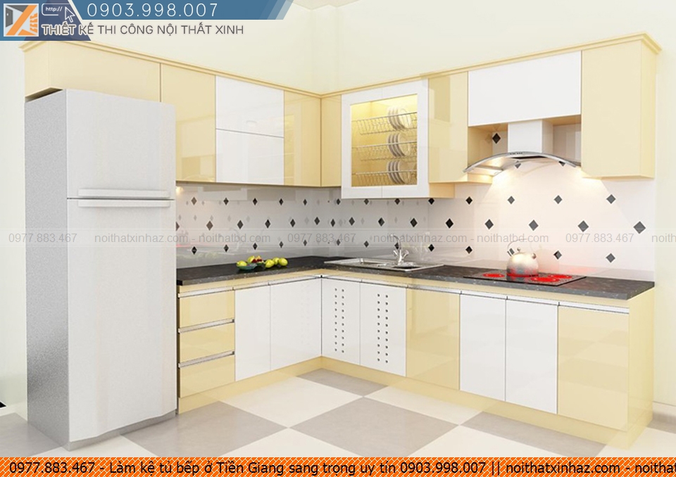Làm kệ tủ bếp ở Tiền Giang sang trọng uy tín 0903.998.007