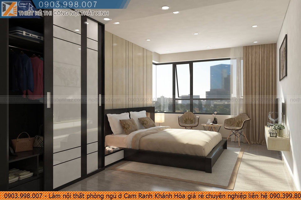 Làm nội thất phòng ngủ ở Cam Ranh Khánh Hòa giá rẻ chuyên nghiệp liên hệ 090.399.8007