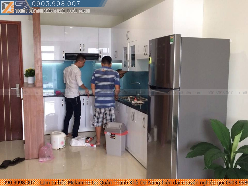 Làm tủ bếp Melamine tại Quận Thanh Khê Đà Nẵng hiện đại chuyên nghiệp gọi 0903.998007
