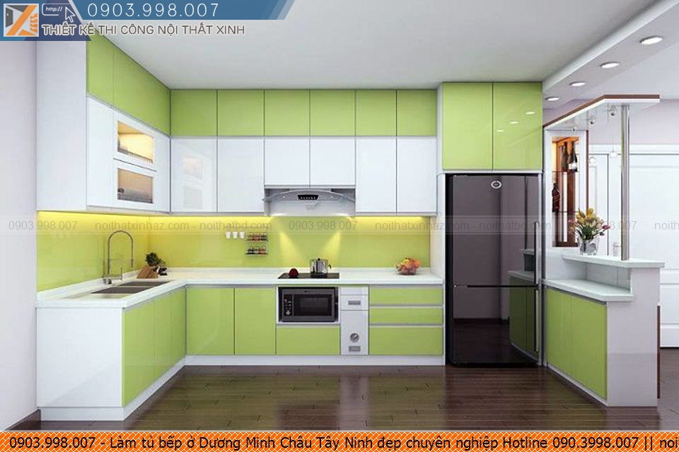 Làm tủ bếp ở Dương Minh Châu Tây Ninh đẹp chuyên nghiệp Hotline 090.3998.007