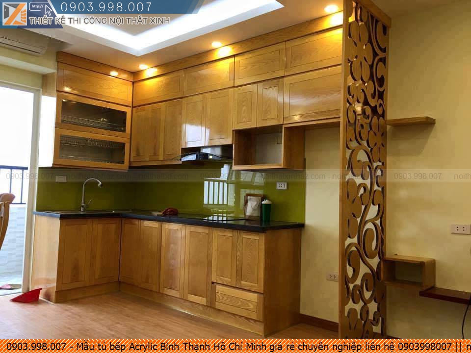 Mẫu tủ bếp Acrylic Bình Thạnh Hồ Chí Minh giá rẻ chuyên nghiệp liên hệ 0903998007