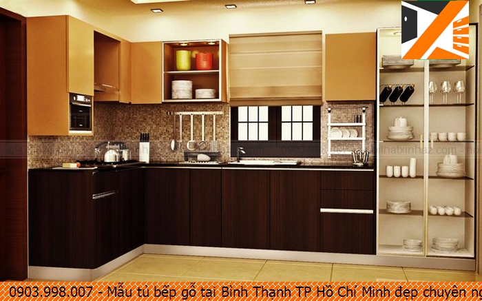 Mẫu tủ bếp gỗ tại Bình Thạnh TP Hồ Chí Minh đẹp chuyên nghiệp SĐT 0903.998007