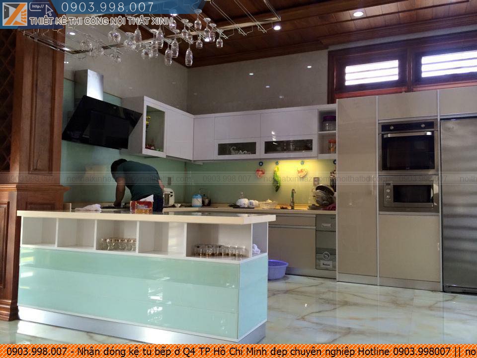 Nhận đóng kệ tủ bếp ở Q4 TP Hồ Chí Minh đẹp chuyên nghiệp Hotline 0903.998007