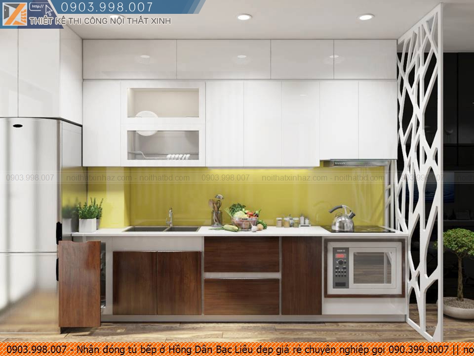 Nhận đóng tủ bếp ở Hồng Dân Bạc Liêu đẹp giá rẻ chuyên nghiệp gọi 090.399.8007