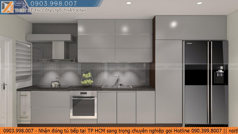 Nhận đóng tủ bếp tại TP HCM sang trọng chuyên nghiệp gọi Hotline 090.399.8007