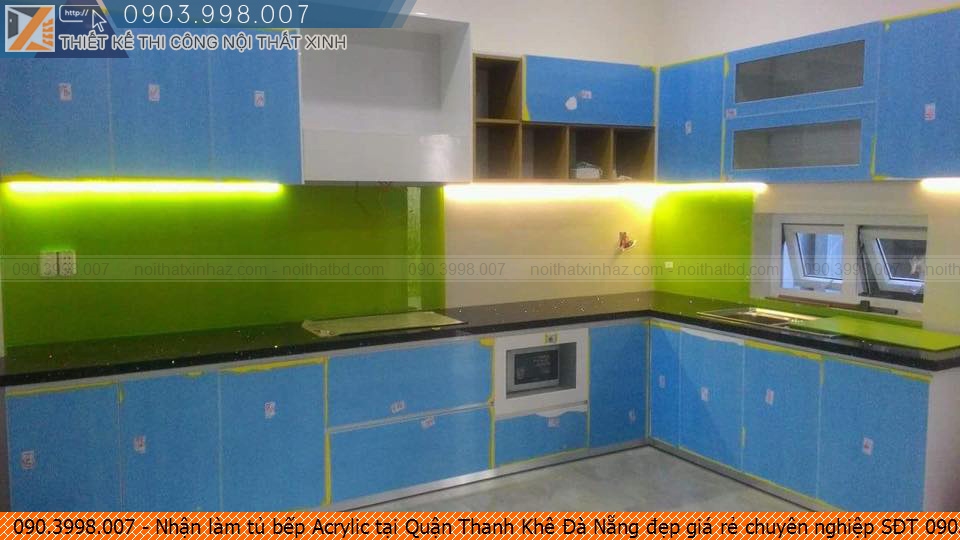 Nhận làm tủ bếp Acrylic tại Quận Thanh Khê Đà Nẵng đẹp giá rẻ chuyên nghiệp SĐT 0903.998007