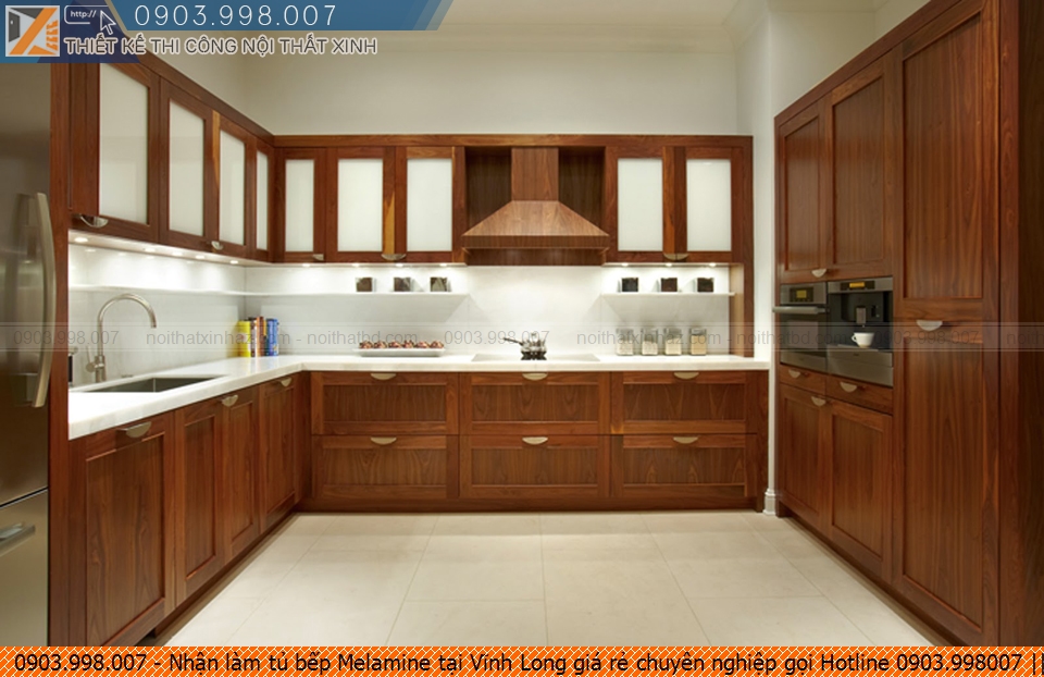 Nhận làm tủ bếp Melamine tại Vĩnh Long giá rẻ chuyên nghiệp gọi Hotline 0903.998007