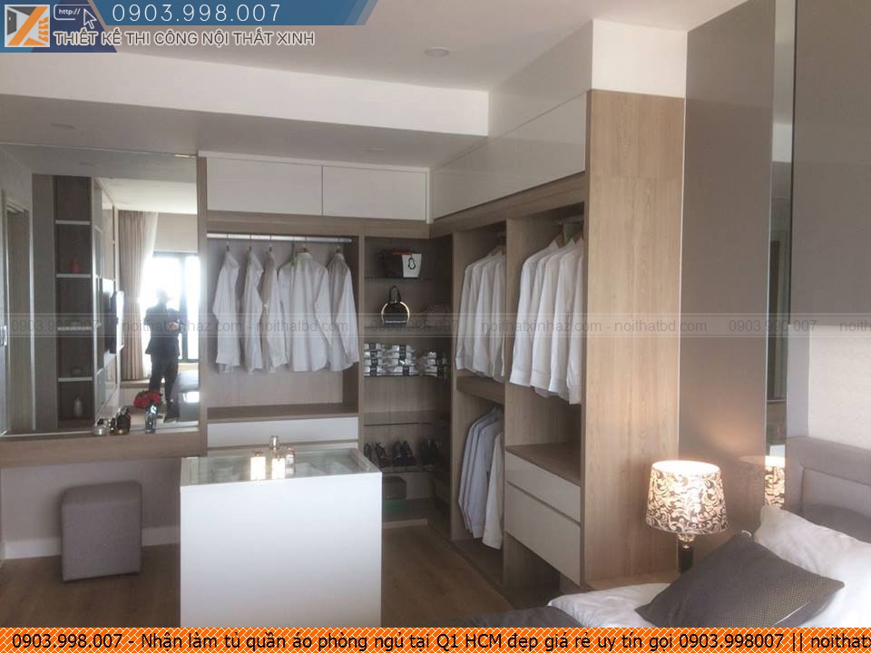Nhận làm tủ quần áo phòng ngủ tại Q1 HCM đẹp giá rẻ uy tín gọi 0903.998007
