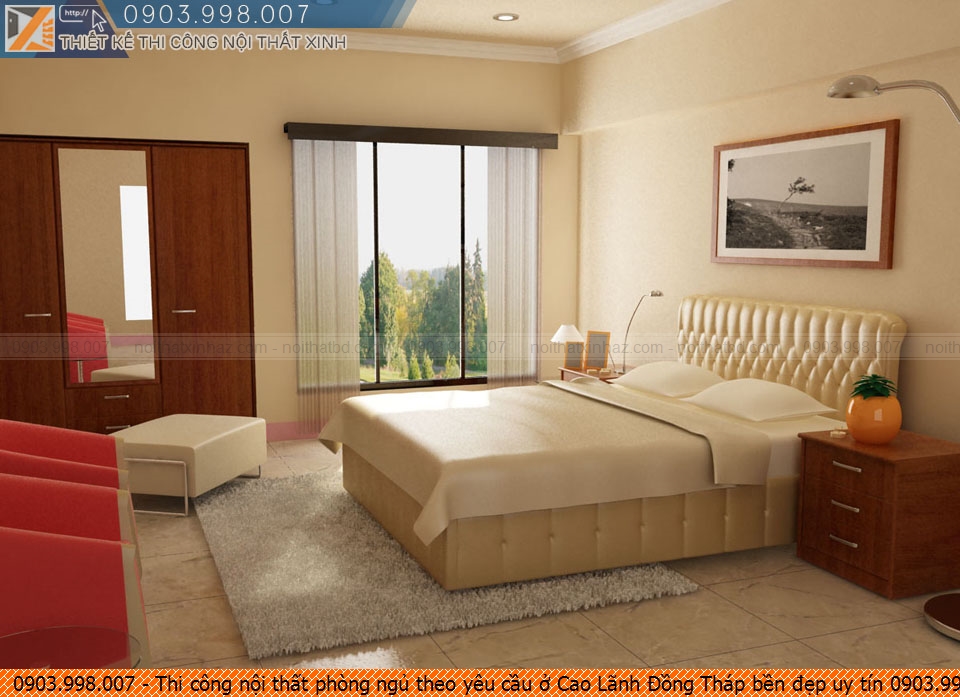 Thi công nội thất phòng ngủ theo yêu cầu ở Cao Lãnh Đồng Tháp bền đẹp uy tín 0903.998007