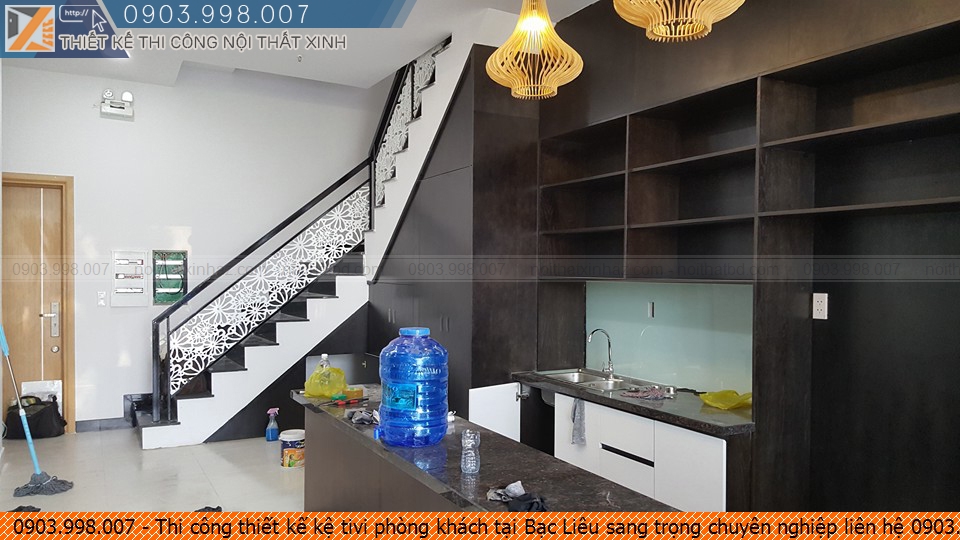 Thi công thiết kế kệ tivi phòng khách tại Bạc Liêu sang trọng chuyên nghiệp liên hệ 0903.998007