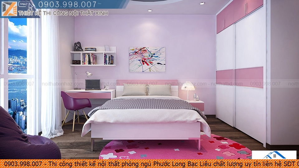 Thi công thiết kế nội thất phòng ngủ Phước Long Bạc Liêu chất lượng uy tín liên hệ SĐT 0903.998.007