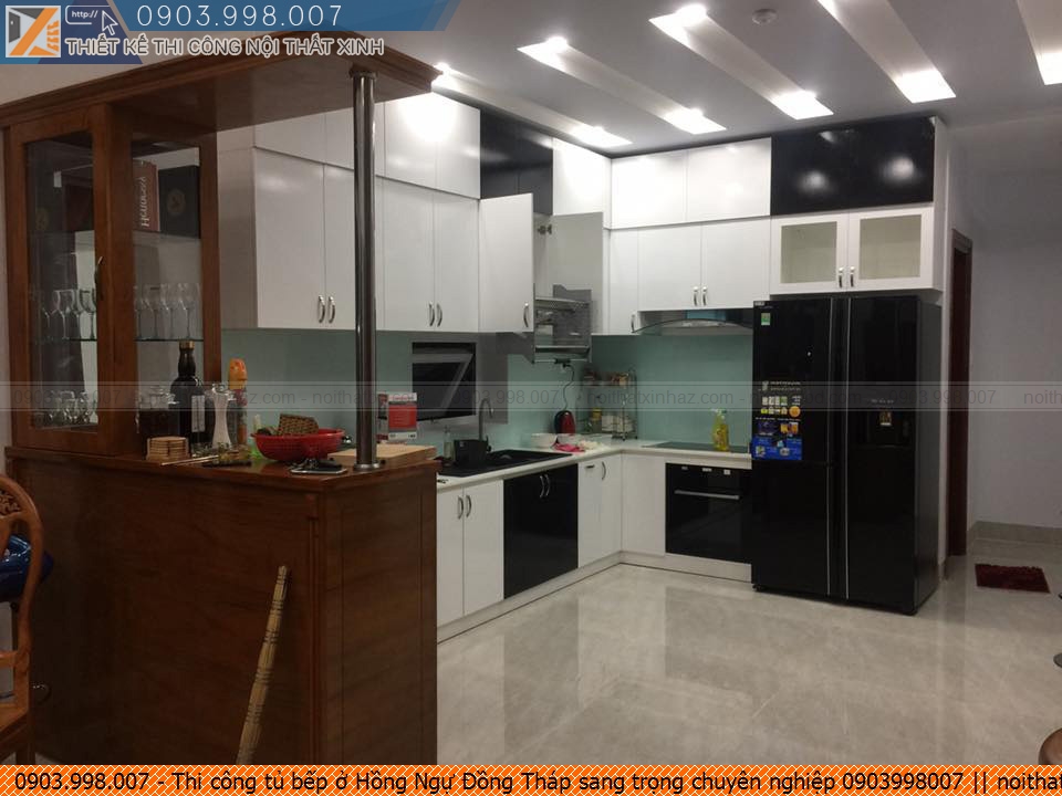 Thi công tủ bếp ở Hồng Ngự Đồng Tháp sang trọng chuyên nghiệp 0903998007