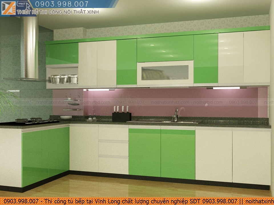Thi công tủ bếp tại Vĩnh Long chất lượng chuyên nghiệp SĐT 0903.998.007
