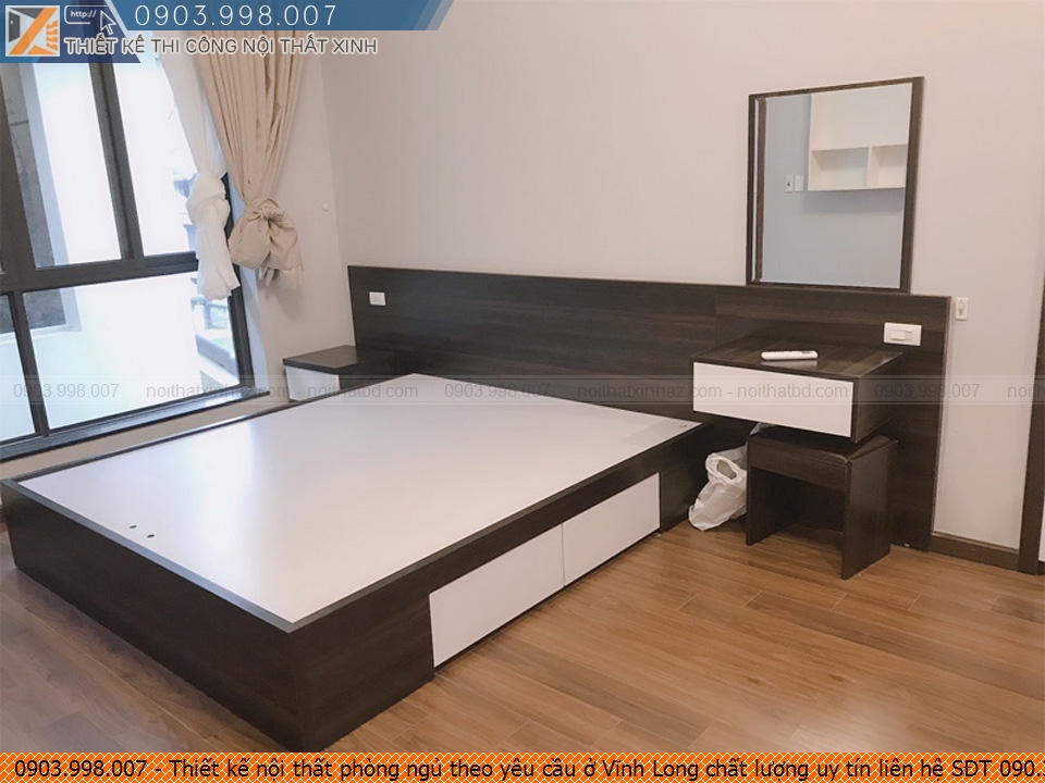 Thiết kế nội thất phòng ngủ theo yêu cầu ở Vĩnh Long chất lượng uy tín liên hệ SĐT 090.399.8007