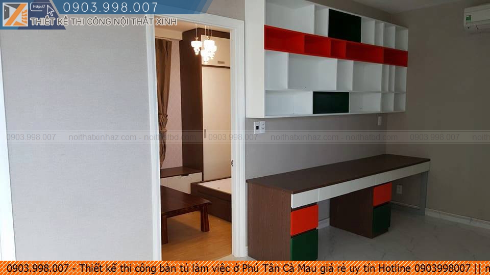 Thiết kế thi công bàn tủ làm việc ở Phú Tân Cà Mau giá rẻ uy tín Hotline 0903998007