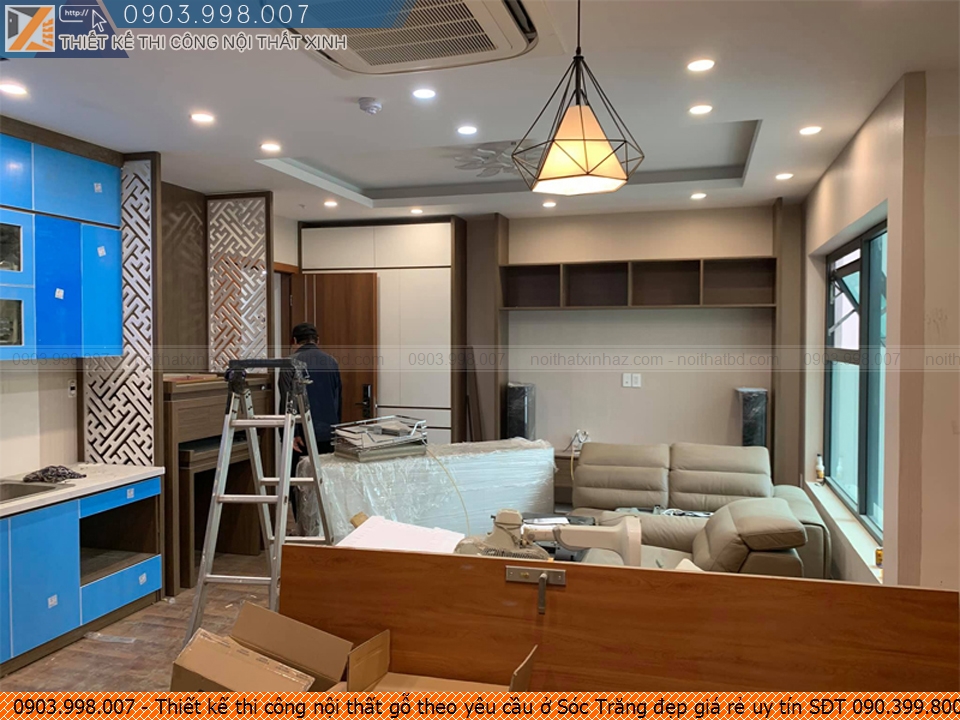 Thiết kế thi công nội thất gỗ theo yêu cầu ở Sóc Trăng đẹp giá rẻ uy tín SĐT 090.399.8007