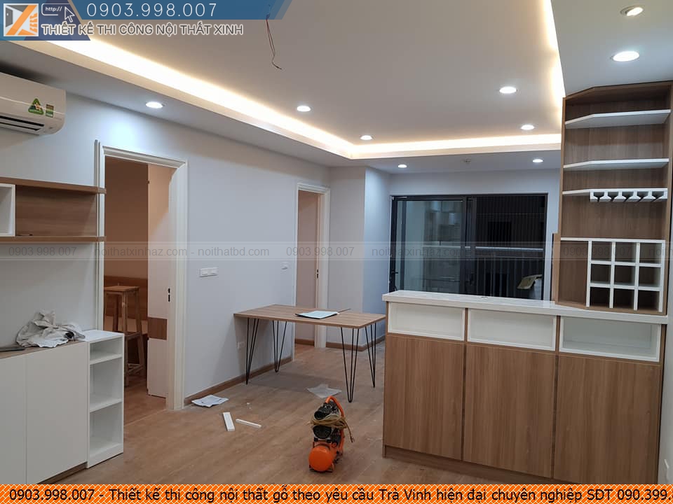 Thiết kế thi công nội thất gỗ theo yêu cầu Trà Vinh hiện đại chuyên nghiệp SĐT 090.399.8007