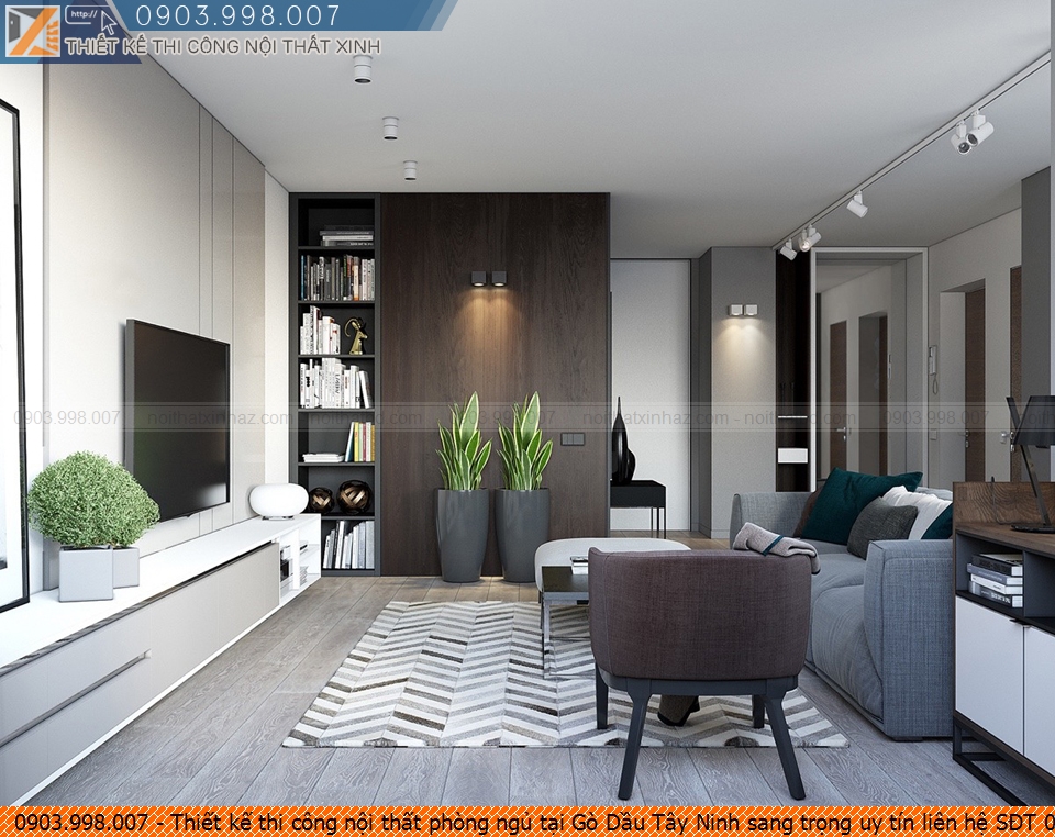 Thiết kế thi công nội thất phòng ngủ tại Gò Dầu Tây Ninh sang trọng uy tín liên hệ SĐT 090.3998.007