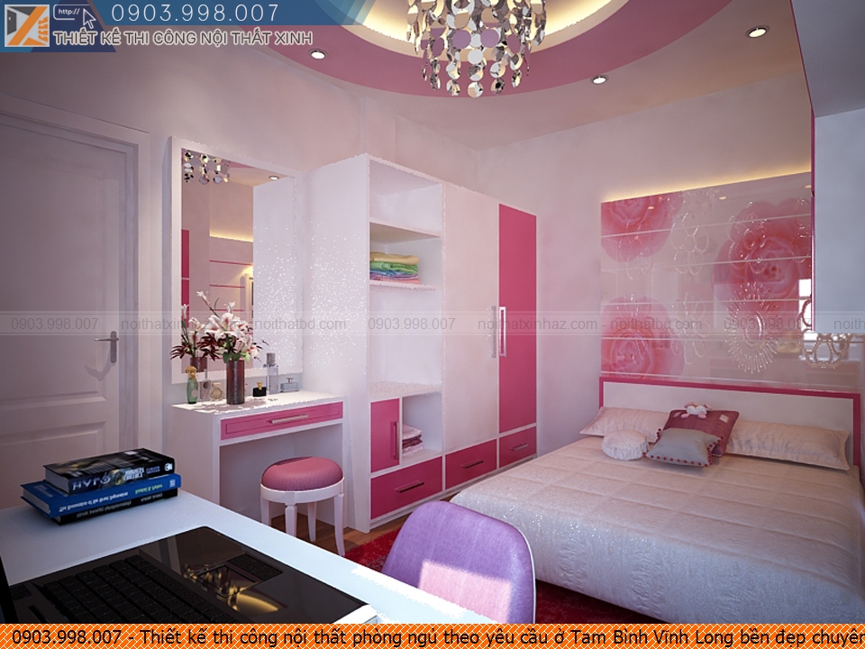 Thiết kế thi công nội thất phòng ngủ theo yêu cầu ở Tam Bình Vĩnh Long bền đẹp chuyên nghiệp SĐT 090.399.8007