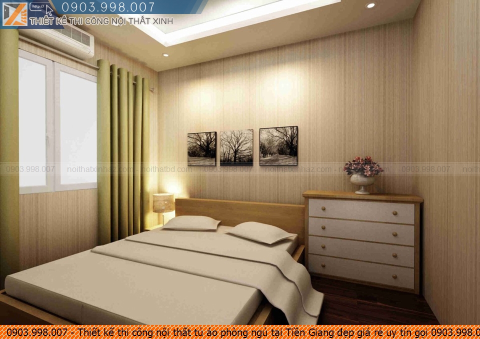 Thiết kế thi công nội thất tủ áo phòng ngủ tại Tiền Giang đẹp giá rẻ uy tín gọi 0903.998.007
