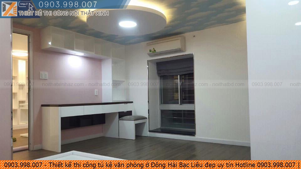 Thiết kế thi công tủ kệ văn phòng ở Đông Hải Bạc Liêu đẹp uy tín Hotline 0903.998.007
