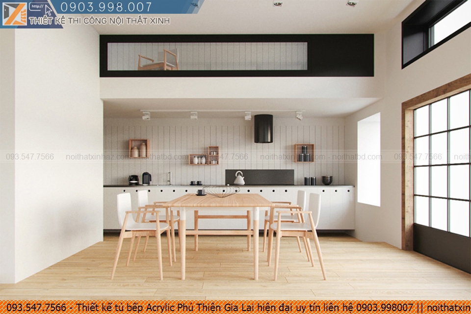 Thiết kế tủ bếp Acrylic Phú Thiện Gia Lai hiện đại uy tín liên hệ 0903.998007