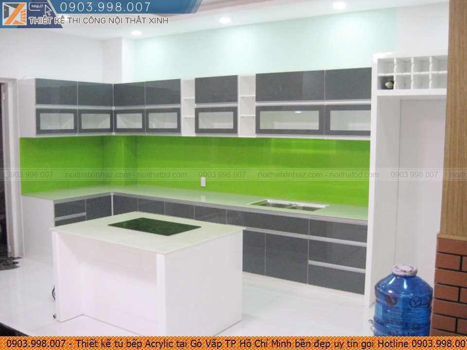 Thiết kế tủ bếp Acrylic tại Gò Vấp TP Hồ Chí Minh bền đẹp uy tín gọi Hotline 0903.998.007