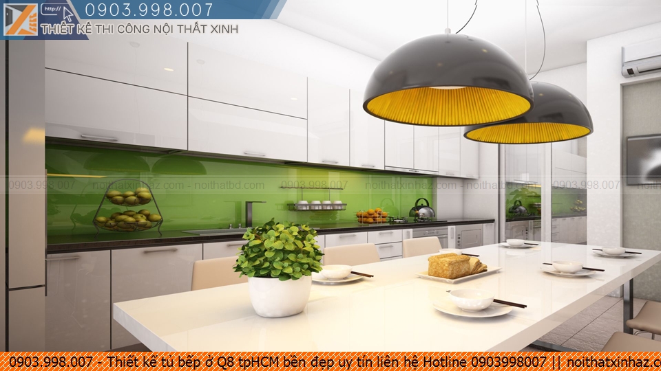 Thiết kế tủ bếp ở Q8 tpHCM bền đẹp uy tín liên hệ Hotline 0903998007