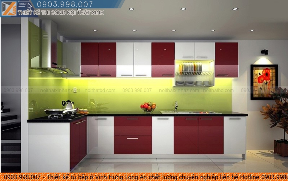 Thiết kế tủ bếp ở Vĩnh Hưng Long An chất lượng chuyên nghiệp liên hệ Hotline 0903.998007
