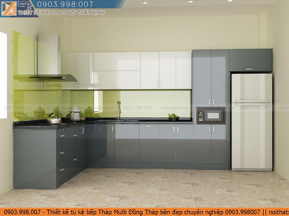 Thiết kế tủ kệ bếp Tháp Mười Đồng Tháp bền đẹp chuyên nghiệp 0903.998007