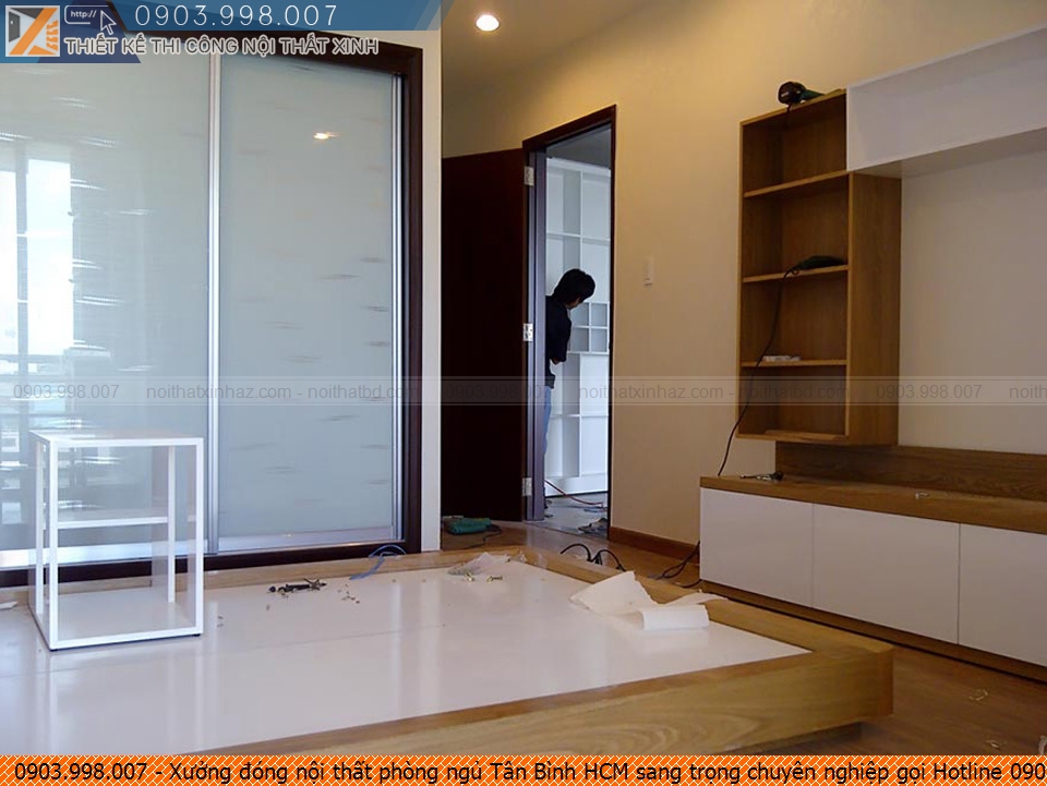Xưởng đóng nội thất phòng ngủ Tân Bình HCM sang trọng chuyên nghiệp gọi Hotline 090.399.8007