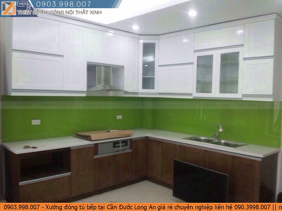 Xưởng đóng tủ bếp tại Cần Đước Long An giá rẻ chuyên nghiệp liên hệ 090.3998.007