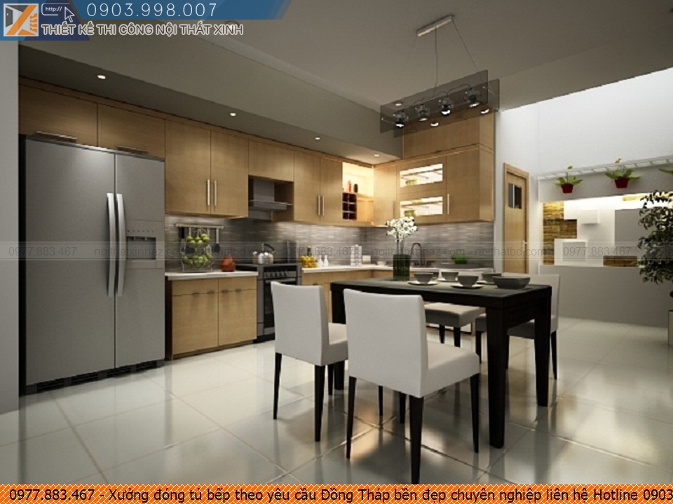 Xưởng đóng tủ bếp theo yêu cầu Đồng Tháp bền đẹp chuyên nghiệp liên hệ Hotline 0903.998007