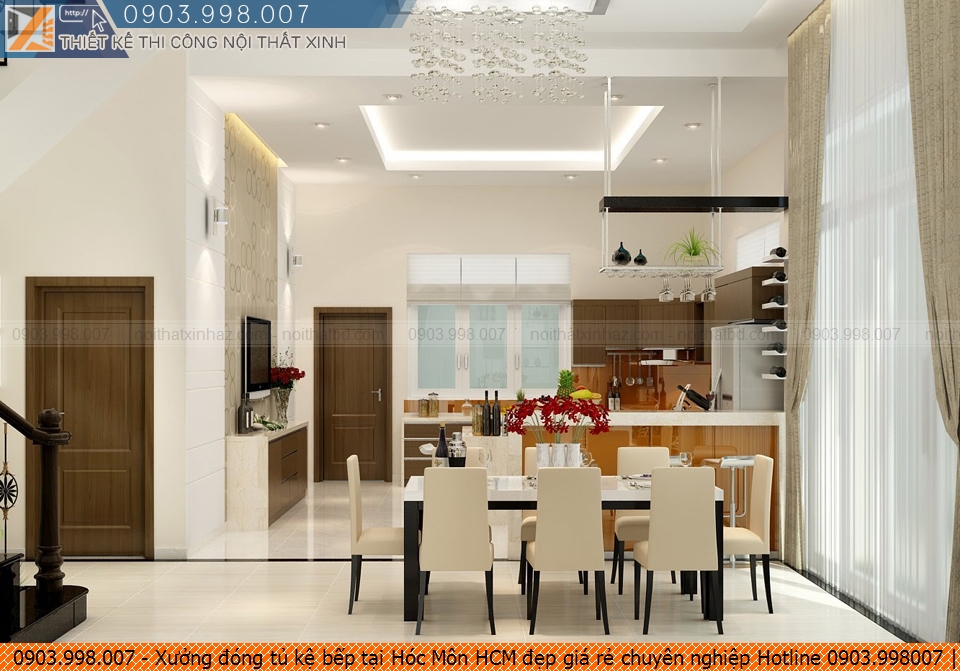 Xưởng đóng tủ kệ bếp tại Hóc Môn HCM đẹp giá rẻ chuyên nghiệp Hotline 0903.998007