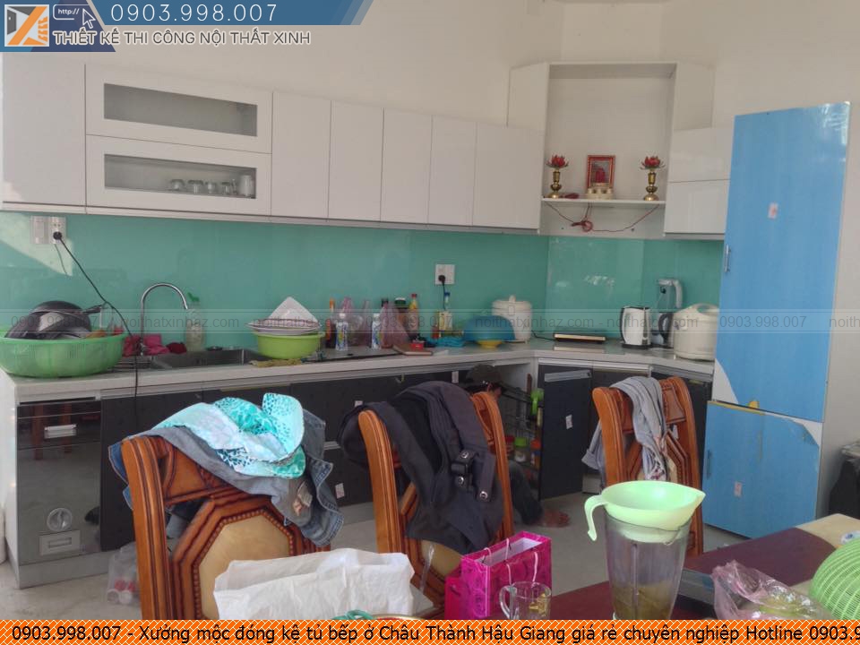 Xưởng mộc đóng kệ tủ bếp ở Châu Thành Hậu Giang giá rẻ chuyên nghiệp Hotline 0903.998007